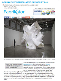 Architect's Newspaper: Interactive Thermoplastic Pavillion